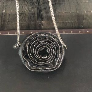 Black rose shaped bag